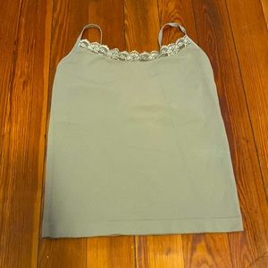 Sage lace cami